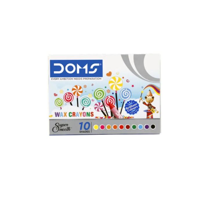 DOMS WAX CRAYONS 10 SHADES DOMS WAX CRAYONS 10 SHADES